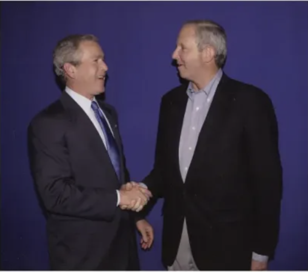 President Bush with Sam - 2002